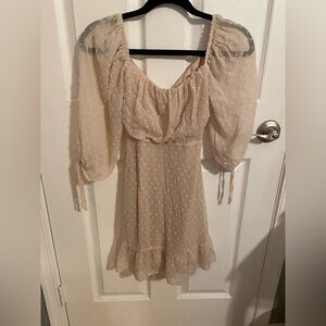 Speechless Blush Textured Dress polka dot